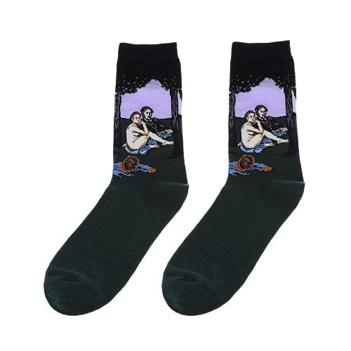 Happy Famous Painting Socks