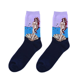 Happy Famous Painting Socks