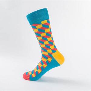 Multicolor  combed happy socks